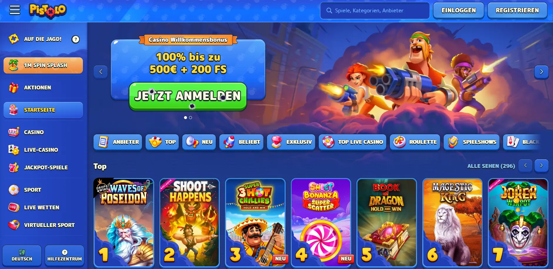 Casino ohne OASIS mit Paysafecard – Pistolo